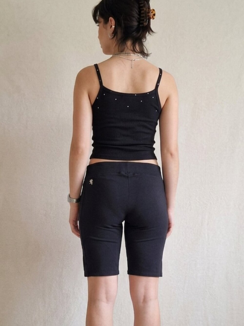 Express Vintage Y2K NWT Deadstock Size L Black Low Rise Bermuda Sporty Shorts